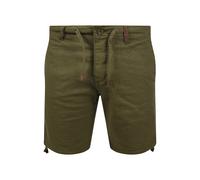 Indicode IDMoses Herren Leinenshorts Kurze Leinenhose Bermuda mit Kordel Regular Fit, Größe:XXL, Farbe:Dark Olive (644)