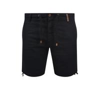 Leinenhose INDICODE "Leinenhose IDMoses", Herren, Gr. XXXL, N-Gr, schwarz, Obermaterial: 55% Leinen LI. 45% Baumwolle CO., regular fit kurz, Hosen (48057206-XXXL) schwarz