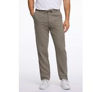 Leinenhose LINDBERGH, Herren, Gr. XXL, N-Gr, army, Stoff, Obermaterial: 55% Baumwolle, 45% Leinen, unifarben, relaxed fit normal, Hosen Leinenhose, mit Kordelzug und elastischem Bund, Topseller (43509