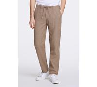 Leinenhose LINDBERGH "Leinenhose Relaxed Fit", Herren, Gr. M, beige (dk stone), Obermaterial: 55% Baumwolle, 45% Leinen, relaxed fit, Hosen (63556667-M) dk stone