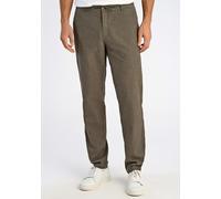 Leinenhose LINDBERGH "Leinenhose Tapered Fit", Herren, Gr. M, dk army, Obermaterial: 55% Leinen, 45% Baumwolle, unifarben, gerade, unten schmal, Hosen (99873357-M) dk army