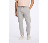Leinenhose LINDBERGH "Leinenhose Tapered Fit", Herren, Gr. M, grau, Obermaterial: 55% Leinen, 45% Baumwolle, unifarben, gerade, unten schmal, Hosen (70957139-M) grau