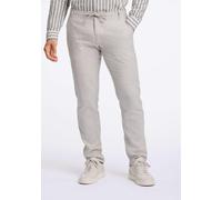 Leinenhose LINDBERGH "Leinenhose Tapered Fit", Herren, Gr. M, lt army, Obermaterial: 55% Leinen, 45% Baumwolle, unifarben, gerade, unten schmal, Hosen (88319511-M) lt army