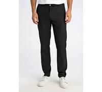 Leinenhose LINDBERGH "Leinenhose Tapered Fit", Herren, Gr. M, schwarz, Obermaterial: 55% Leinen, 45% Baumwolle, unifarben, gerade, unten schmal, Hosen (50011744-M) schwarz