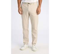 Leinenhose LINDBERGH "Leinenhose Tapered Fit", Herren, Gr. XS, beige (lt sand), Obermaterial: 55% Leinen, 45% Baumwolle, unifarben, gerade, unten schmal, Hosen (93552061-XS) lt sand
