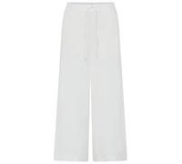 Leinenhose MAC "CALLIE cropped", Damen, Gr. 34, N-Gr, weiß, Web, Obermaterial: 100% Leinen, gestreift, normal lang, Hosen, gestreift mit Kordelzug (42328066-34) weiß