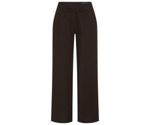Leinenhose MAC "CHIARA BELT", Damen, Gr. 34, Länge 30, braun (truffle braun), Obermaterial: 100% Leinen, weit knöchellang, Hosen, Sommerhose Wide Fit, mit geradem, weitem Bein (62777133-34) truffle br