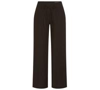 Leinenhose MAC "CHIARA BELT", Damen, Gr. 38, Länge 30, braun (truffle braun), Obermaterial: 100% Leinen, weit knöchellang, Hosen, Sommerhose Wide Fit, mit geradem, weitem Bein (62777133-38) truffle br