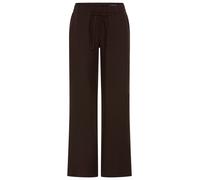 Leinenhose MAC "CHIARA BELT", Damen, Gr. 38, Länge 32, braun (truffle braun), Obermaterial: 100% Leinen, weit knöchellang, Hosen, Sommerhose Wide Fit, mit geradem, weitem Bein (98406819-38) truffle br