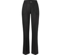 Leinenhose MAC "NORA", Damen, Gr. 46, Länge 30, schwarz, Web, Obermaterial: 100% Leinen, 7/8-Länge, Hosen, Sommerhose in verkürzter Länge, temperaturausgleichend (25378001-46) schwarz