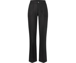 Leinenhose MAC "NORA", Damen, Gr. 48, Länge 32, schwarz, Web, Obermaterial: 100% Leinen, 7/8-Länge, Hosen Leinenhose, Sommerhose in verkürzter Länge, temperaturausgleichend (81233745-48)