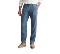 Leinenhose MARC O'POLO "Osby jogger pleats", Herren, Gr. 33, Länge 32, grau (storm), Web, Obermaterial: 100% Leinen, normal, Hosen Leinenhose (22304929-33)