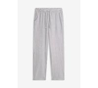 Leinenhose BONPRIX, Damen, Gr. 44, N-Gr, blau, weiß gestreift, Web, Obermaterial: 50% Leinen, 50% Lyocell (TENCEL™), regular fit, Hosen Leinenhose, aus Leinen und Lyocell, mit Elastik-Bündchen, Regula