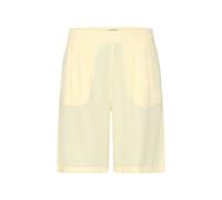 Leinenhose OXMO "Leinenhose OXNInna Linen Mix Bermuda", Damen, Gr. 36, N-Gr, gelb (flan), Obermaterial: 80% Viskose LENZING LenzingCV. 20% Leinen LI., Hosen (98571840-36) flan