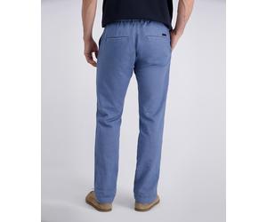 Leinenhose PIERRE CARDIN "Chino Clemont Leinen Mix", Herren, Gr. 34, Länge 34, blau (blau heaven), Web, Obermaterial: 55% Leinen, 45% Baumwolle, unifarben, regular fit lang, Hosen, mit elastischem Bun
