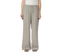 Leinenhose QS, Damen, Gr. 38, Länge 32, grau (taupe), Obermaterial: 55% Leinen, 45% Viskose, unifarben, loose fit knöchellang, Hosen Leinenhose, Sommerhose mit elastischem Bund und Tunnelzug (95311249