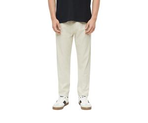 Leinenhose S.OLIVER, Herren, Gr. 38, Länge 34, nature, Web, Obermaterial: 58% Baumwolle, 40% Leinen, 2% Elasthan, unifarben, bequem lang, Hosen, mit Gürtelschlaufen, Elastikbund, mit Tunnelzug (389911