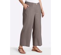 Leinenhose SHEEGO, Damen, Gr. 54, Normalgrößen, dunkeltaupe, 55% Leinen, 45% Viskose, unifarben, Hosen (67671162-54) dunkeltaupe