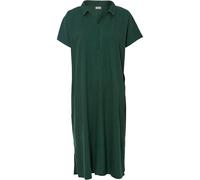 Tunikakleid BONPRIX "Kaftan-Kleid aus leichtem Leinen-Viskose-Mix", Damen, Gr. 50, N-Gr, grün (dunkelgrün), Obermaterial: 55% Leinen, 45% Viskose, bequem, Kleider Tunikakleid, für den Alltag, aus Lein