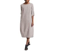 Leinenkleid Damen Sommerkleid Elegant Strandkleid, Sommerkleider Leicht Und Luftig, A-Linie Lose Lässig Leinenkleider Leichte Frauen Bohokleid Mit Ärmel Moderne Baumwolle Leinen Sommer Kleid Women
