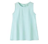 Leinenkleid für Mädchen Kinder Kleinkind Sommer Solide Ärmelloses Prinzessin Kleid Sommerkleider Leicht Luftig Mädchenkleid Lässiges Sommerkleid Freizeitkleid für 1-8 Jahre (Light Green, 5-6 Years)