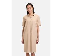 Leinenkleid mit Knopfleiste Beige 42
