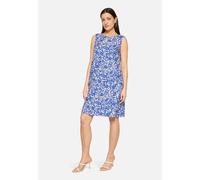 Sommerkleid BETTY BARCLAY "Damen ohne Arm", Damen, Gr. 36, Normalgrößen, blau (weiß, blau), Obermaterial: 55% Leinen, 45% Viskose, Basic schmal kurz, Rundhals, Kleider Sommerkleid (53590565-36) weiß,