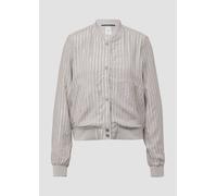 Leinenmix-Blouson mit Glitzerstreifen 36 grau 2165404.91G0.36