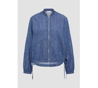 Leinenmix-Blouson mit Raffungen 38 blau 2163665.58Y6.38