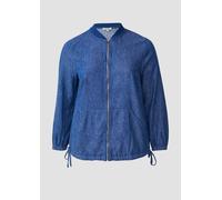 Leinenmix-Blouson mit Raffungen 50 blau 2168577.58Y6.50