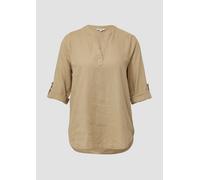 s.Oliver RED LABEL Regular Fit Blusentop aus Leinen-Viskose-Mix in Sand, Größe 48