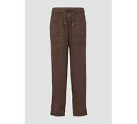 Leinenmix-Hose im Relaxed Fit mit Elastikbund 38 braun 2165633.8828.38