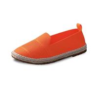 Leinenschuhe Damen Stoffschuhe Damen Canvas Sneaker Stoffturnschuhe Freizeitschuhe Walkingschuhe Sommer Bootsschuhe Halbschuhe Loafer Slip On Flache Schuhe Breite Füße Atmungsaktiv Bequeme Leichte