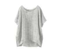 Leinenshirt Damen Kurzarm Kurzarmshirt Mit Knopf Weisse Tshirts Off Shoulder Bluse Schwarz Enges, Kurzes T-Shirt Für T Shirt Langatmig Longshirt Sommer Dunkelblaue Outdoor Hemden