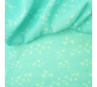 Leinenstoff türkis-cremeweiß