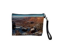 Leinentasche - Bilder Canyon Arizona USA Grand Canyon Antelope Bryce - Kosmetiktasche aus Leinen in Leinenoptik - Kulturbeutel - Geldbörse, Schneegebirge, 23.5 x 15 cm, Kosmetiktasche