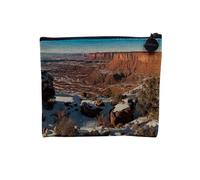 Leinentasche - Bilder Canyon Arizona USA Grand Canyon Antelope Bryce - Kosmetiktasche aus Leinen in Leinenoptik - Kulturbeutel - Geldbörse, Schneegebirge, 15 x 10 cm, Kosmetiktasche