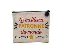 Leinentasche - Sammlung der weltweit besten Leidenschaft Geschäft Freizeit Sport Kollege Familie - Kosmetiktasche aus Canvas in Leinenoptik - Kulturbeutel - Geldbörse, Boss, 15 x 10 cm,