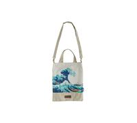 Kokonote Tote Bag Hokusai Die große Welle vor Kanagawa Baumwolltasche Bedruckt - Stofftasche Damen und Herren - Jutebeutel 34 x 1 x 42 cm Einkaufstasche