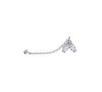 LEIS Ohrhänger 925/- Sterling Silber Zirkonia weiß 4cm Damen