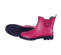 Leitfeuer Damen Gummistiefel Gummistiefelette halbhoch unifarben - Regenstiefel Chelsea Boot Gummi-Stiefelette in Pink Größe 37