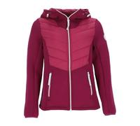 Leitfeuer Damen Hybridjacke mit Kontrast-Steppung - Modische Jacke mit verstellbarer Kapuze in Hortensie Größe 36