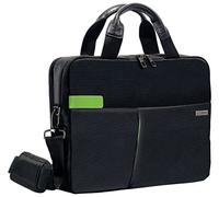 Leitz Laptoptasche Smart Traveller 13 " Polyester, Metall, Echtleder Schwarz 37 x 7,5 x 27 cm