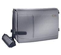 Leitz, Leichte Business Messenger-Tasche für 15.6 Zoll Laptop, Smart Traveller, Polyester/Metall/Leder, Complete, Silber, 60190084