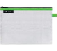 Leitz WOW Traveller Zip-Beutel, wasserabweisend, durchsichtiges Material, Größe M, grün