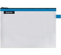 Leitz WOW Reise Zip-Beutel, durchsichtig, Ideal zur Organisation auf Reisen und im Handgepäck, Wasserabweisend, Mittel, 24 x 17 cm, Blau, 40250036