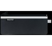 Leitz WOW Traveller Zip-Beutel, durchsichtiges Netzfach & blickdichtes Fach, Größe M, schwarz