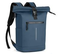 Lekeinchi Rolltop Rucksack Wasserdicht für Damen & Herren, Großer Laptop Rucksack mit Computerfach für 17 Zoll Laptop, Elegant Reiserucksack Daypack für Reisen, Radfahren, Uni Schule-Blau Groß(XL)