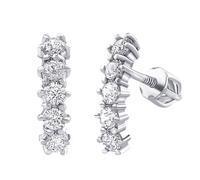 Lela Silberohrringe mit klaren Brilliance Zirconia