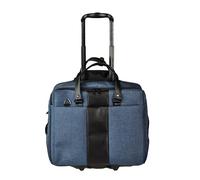 Lemasi Office Case Trolley 46x37x21 cm | Laptopfach 17 Zoll | Business Rollkoffer aus Polycanvas mit Organizer